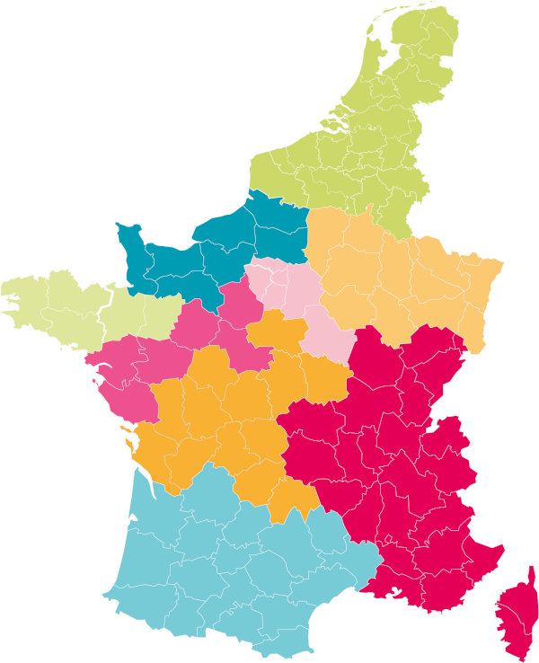 Map of all regional managers